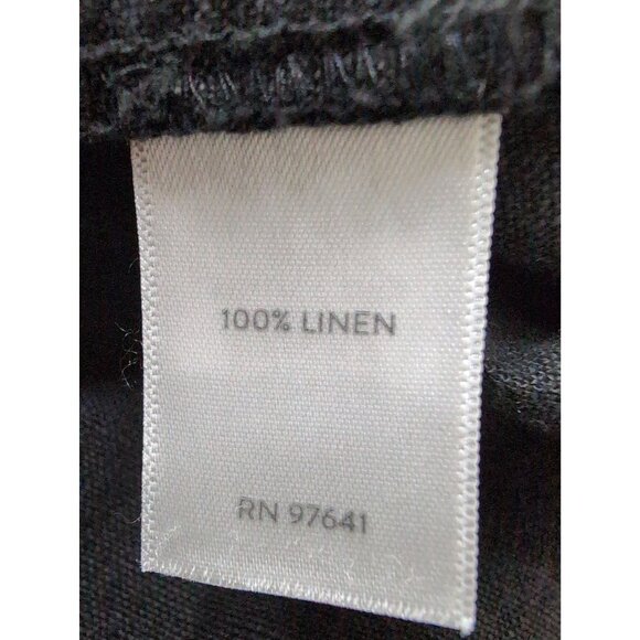 J Jill Love Linen Cropped Wide Leg Pants Womens XL Black Pull On Capsule Travel - Picture 6 of 11